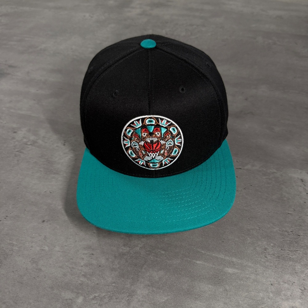Mitchell & Ness Vancouver‎ Grizzlies Snapback Hat Black Teal Native Logo HWC